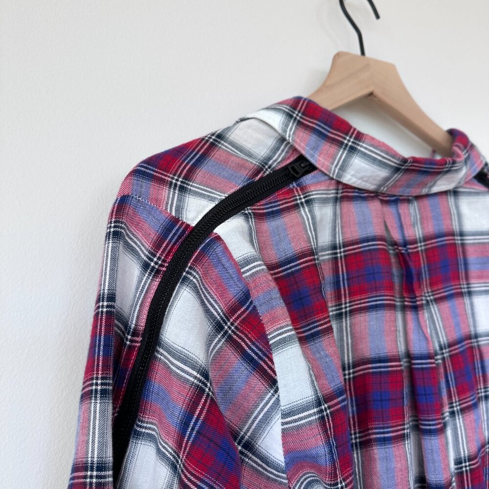 Sam Edelman Riley Button Down Zipper Split Back size M - Picture 4 of 4